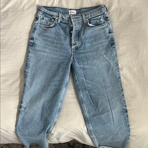 Citizens of Humanity Wide Straight Leg Frayed Hem Florence Jean